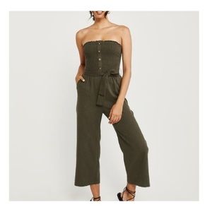 Abercrombie & Fitch Smocked Jumpsuit